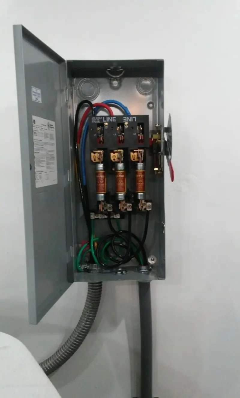 Three-phase disconnect switch installed for Electrical Wiring & Rewiring in Ithaca